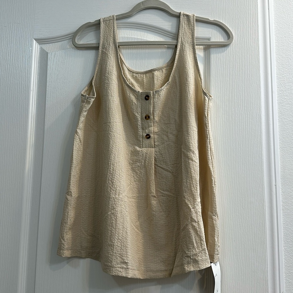 New Apricot Textured Tank Top